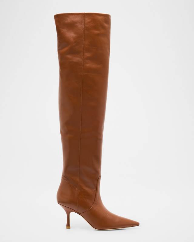 Naomi Leather Stiletto Over-The-Knee Boots